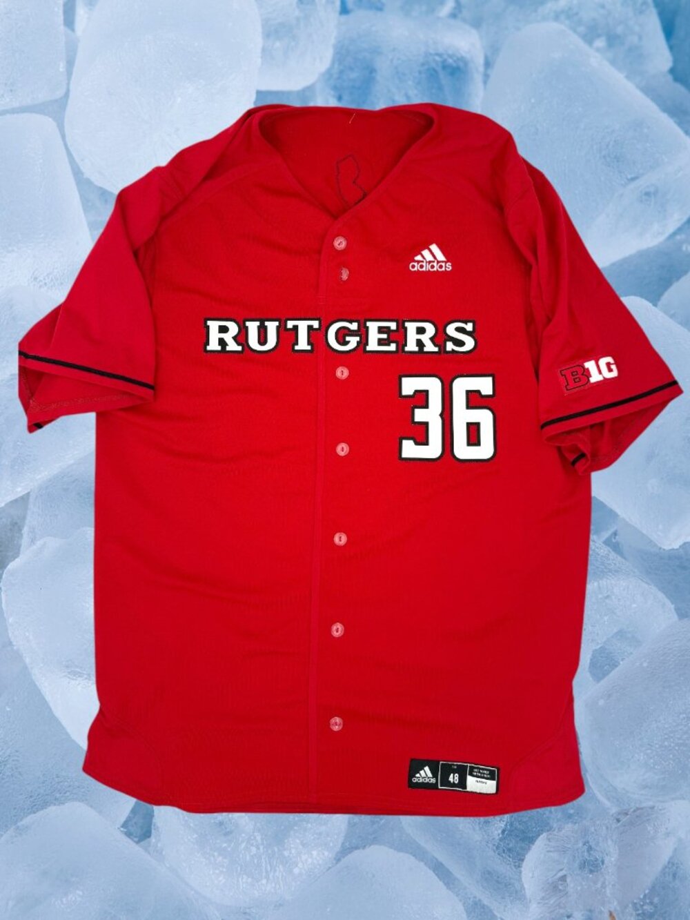 Adidas Rutgers Knights Baseball Jersey Size 48 XL Team Issued